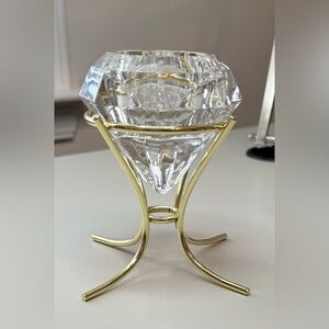 Vintage PartyLite “Diamond Solitaire” Tealight Candle Holder